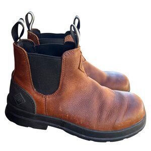 Muck Boots Men's Size 8 E Chore Farm Caramel Leather Waterproof Chelsea Boots